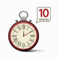 Ten Minutes Clock Icon - Stopwatch Symbol Royalty Free Stock Photo