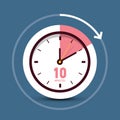 10 Ten Minutes Time Symbol Clock Icon