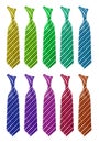 Ten multi-colored tie