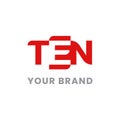 Ten negative space logo