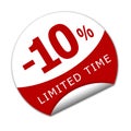 Sticker ten percent off for a limited time