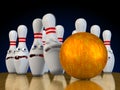 Ten pin bowling Royalty Free Stock Photo