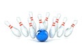 Ten Pin Bowling Illustration Royalty Free Stock Photo