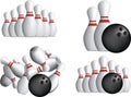 TEN PIN BOWLING PINS Royalty Free Stock Photo