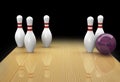 Ten pin bowling spare called Greek Church Royalty Free Stock Photo