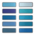 Ten shiny editable webbuttons of glass and steel Royalty Free Stock Photo