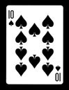 Ten of spades playing card,