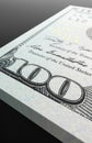 Ten Thousand Dollar Stack of One Hundred Dollar Bills Close-up Abstract Royalty Free Stock Photo