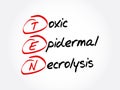 TEN - Toxic Epidermal Necrolysis, acronym health concept