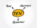 TEN - Toxic Epidermal Necrolysis acronym, medical concept