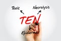 TEN - Toxic Epidermal Necrolysis acronym, medical concept background