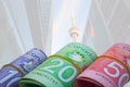 Canadian Dollars CN Tower Background