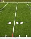 Ten yard line Royalty Free Stock Photo