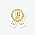 Ten Years Experience sticker icon