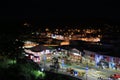 Tena, Ecuador the main plaza during the night brightly lit