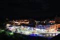 Tena, Ecuador the main plaza during the night brightly lit