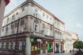 Tenament houses facades in old town of Przemysl, Poland