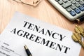 Tenancy agreement in a real estate agency. Royalty Free Stock Photo