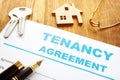 Tenancy agreement for rental lease and keys Royalty Free Stock Photo
