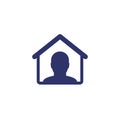 tenant, house resident icon, vector