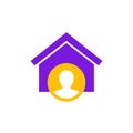 tenant or house resident icon on white