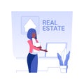 Tenant and landlord representation isolated concept vector illustration.