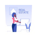 Tenant and landlord representation isolated concept vector illustration