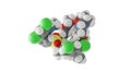 tenapanor molecule, inhibitor of the sodium-proton exchanger nhe3, molecular structure, isolated 3d model van der Waals
