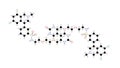 tenapanor molecule, structural chemical formula, ball-and-stick model, isolated image inhibitor of the sodium-proton exchanger