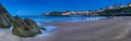 Tenby, Wales Harbor Evening Panorama