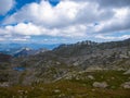 Tende - Panoramic view Valley of Marble (VallÅ½e des merveilles) in the Mercantour National Park near Tende Royalty Free Stock Photo