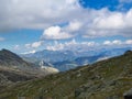 Tende - Panoramic view Valley of Marble (VallÅ½e des merveilles) in the Mercantour National Park near Tende Royalty Free Stock Photo