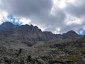 Tende - Panoramic view Valley of Marble (VallÅ½e des merveilles) in the Mercantour National Park near Tende Royalty Free Stock Photo