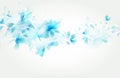 Tender background with blue abstract flower Royalty Free Stock Photo