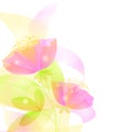 Tender background with pink abstract flowers. EPS 10