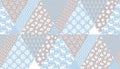 Tender blue and beige Christmas seamless pattern Royalty Free Stock Photo