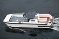 Tender boat of the Eclipse Mega Yacht at anchor in Bergen owned by Russian businessman and Owner of Chelsea F.C Roman Abramovich