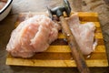 Tender chicken raw fillet Royalty Free Stock Photo