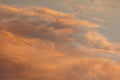 Tender clouds in sky before sunset Royalty Free Stock Photo