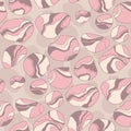 Tender color abstract shapes seamless pattern
