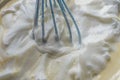 Tender dough for pancake cooking baking close-up Royalty Free Stock Photo