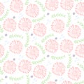 Tender floral pattern with light pink flowers