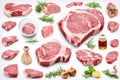Tender fresh rib eye steak background