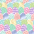 Tender pattern with mess of colorful Easter eggs