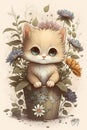 Tender Kitties with Flowers: A Whirlwind of Emotions in Every Soft Fluffball