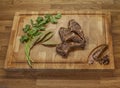 Lamb meet ribs on the cutting board