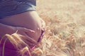 Tender pregnancy moment Royalty Free Stock Photo