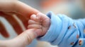 Tender touch of a baby's hand Royalty Free Stock Photo