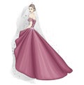 Tender woman in couture dress Royalty Free Stock Photo