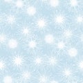 Tender xmas snowflakes geometric seamless pattern Royalty Free Stock Photo